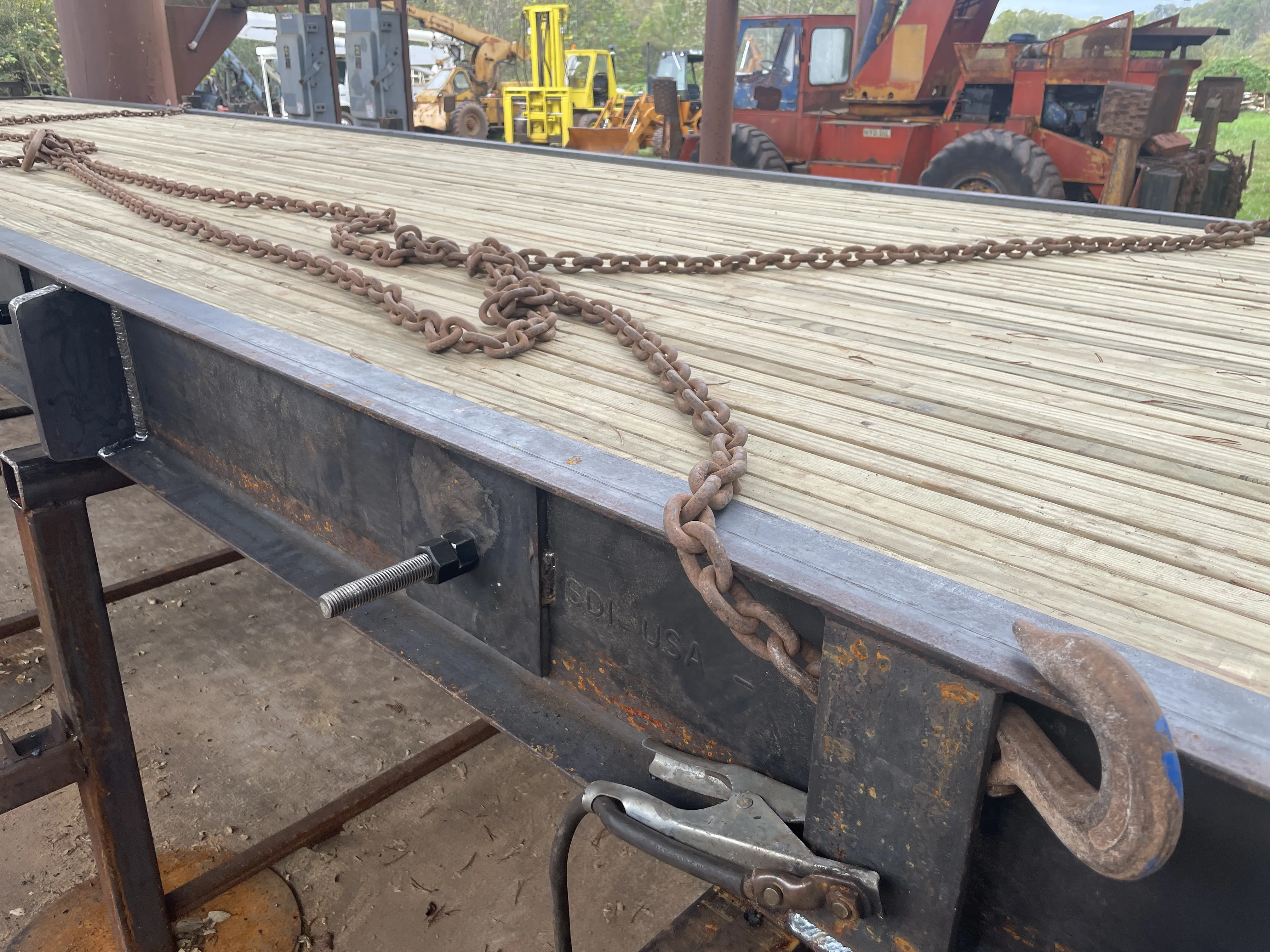 Bridge panel detail showing steel channel and lifting hardware