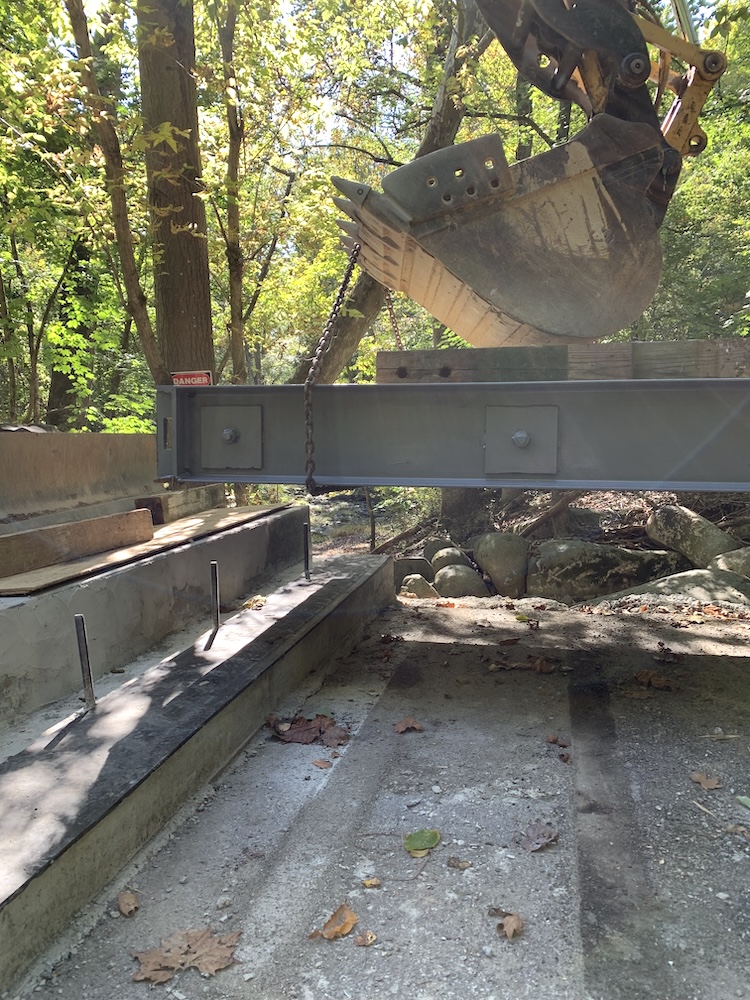Bridge panel being aligned with anchors